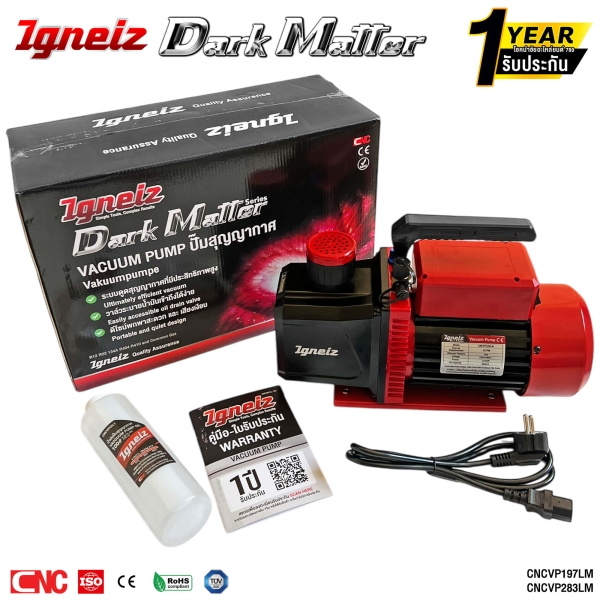 (รุ่นใหม่2025) Igneiz เครื่องแวคคั่มปั๊ม 198 ลิตร-นาที (8CFM) 134a R12 R22 R401 R404 Vacuum Pump ฟรี น้ำมันแวคคั้ม ปั้มสูญญากาศ ปั้มแวคคั่ม แวคคั่มแอร์ แว๊คคั่ม VACCUM