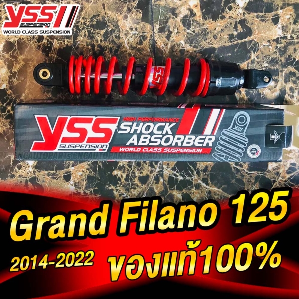(ของแท้) YSS PRO PLUS GRAND FILANO 125 ปี 2014-2022 - แกนดำ/สปริงแดง แกนดำ/สปริงดำ รับประกัน 6 เดือน