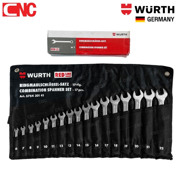 WURTH ชุดประแจแหวนข้าง-ปากตาย 17ตัว ขนาด 6-22 MM. GERMANY STANDARD - 575430141