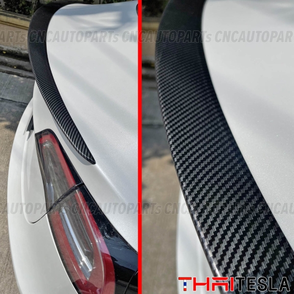 สปอยเลอร์ ตูดเป็ด Model 3 หลังกาว3M DUCKTAIL SPOILER -  คาร์บอนเงา