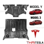 SKID PLATE แผ่นกันกระแทกใต้ท้องรถ TESLA MODEL 3 เหล็กกันแคร้ง แผ่นปิดใต้เครื่อง หน้า+หลัง