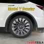 ฝาครอบล้อ TESLA MODEL Y ขอบ 19นิ้วลาย PERFORMANCE SUNSTAR สีเทากัน ลาย Sunstar + โลโก้ เทา