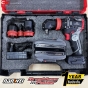NANWEI 4in1 สว่าน ไขควงไฟฟ้า Brushless 20V พร้อมกล่อง คอสั้น ไร้สาย เปลี่ยนหัวได้ แบตเตอรี่ 1.5Ah 2ก้อน เจาะปูน เจาะเหล็ก เจาะไม้ NW-20V4N1