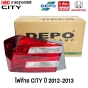DEPO ไฟท้าย HONDA CITY ปี 2012-2013  มาตรฐาน OEM (1คู่) ข้างซ้าย,ข้างขวา