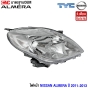 TYC ไฟหน้า NISSAN ALMERA ปี 2011-2013 มาตรฐานOEM ข้างซ้าย ฝั่งคนนั้ง L