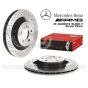 จานเบรคหน้า BREMBO ขนาด 330 มม. สำหรับ BENZ C63 AMG W204 เจาะรู เซาะร่อง รุ่นเบอร์ 09.A326.11 ผลิตจากวัสดุคุณภาพสูง