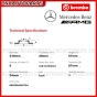 จานเบรคหน้า BREMBO ขนาด 330 มม. สำหรับ BENZ C63 AMG W204 เจาะรู เซาะร่อง รุ่นเบอร์ 09.A326.11 ผลิตจากวัสดุคุณภาพสูง