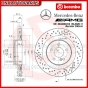 จานเบรคหน้า BREMBO ขนาด 330 มม. สำหรับ BENZ C63 AMG W204 เจาะรู เซาะร่อง รุ่นเบอร์ 09.A326.11 ผลิตจากวัสดุคุณภาพสูง