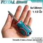TOTAL ไขควงสลับ ปากแบน+ปากแฉก ปลายแม่เหล็ก 2 นิ้ว / 4 นิ้ว / 5 นิ้ว (2 IN 1 SCREWDRIVER SET) ไขควงหัวสลับ ไขควงหัวโต - THT250216 / THT250226 / THT250206
