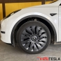ฝาครอบล้อ TESLA MODEL Y ขอบ 19นิ้วลาย PERFORMANCE SUNSTAR สีเทากัน ลาย Sunstar + โลโก้ เทา