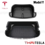 หลุมถาดเก็บของฝาท้าย TESLA MODEL Y ถาดหลุมหลัง 2ชิ้น