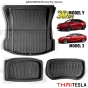 ชุดถาด TESLA MODEL 3, MODEL Y (หน้า+หลัง+บน) ไร้กลิ่น เข้ารูปสวย น้ำหนักเบา 3D XPE 3ชิ้น