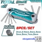 TOTAL ตลับกุญแจ หกเหลี่ยม CR-V ตลับ ชุด8ตัว HEX KEYS 2MM-8MM. - THT1061826