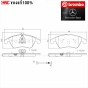BREMBO ผ้าเบรคหน้า สำหรับ BENZ W212 W204 E250 รหัส P50 069B GDB1737
