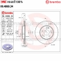 BREMBO จานเบรคหน้า BENZ W124 284มิล หนา22มิล 5รู
