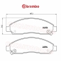 BREMBO ผ้าเบรคเซรามิก คู่หน้า สำหรับ ISUZU DMAX, MUX ปี 2008-2019 และ CHEVROLET COLORADO, TRAILBLAZER ปี 2012
