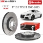 จานเบรคหน้า BREMBO AUDI TT 2.0 TFSI ปี 2006-2013 รุ่น XTRA เจาะรู ขนาด 312มิล (1 คู่)
