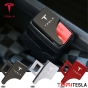 TESLA MODEL 3 , Y ตัวหลอกเบล หัวเข็มขัดนิรภัย หัวเสียบเข็มขัดนิรภัย ตัดเสียงเตือนที่เสียบเบลล์ เข็ดขัดนิรภัย สีแดง