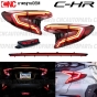 (ประกัน1ปี) ชุดแต่งไฟท้าย TOYOTA CHR ไฟตูดเป็ด LED SEQUENTIAL + WELCOME LIGHT ไฟแต่ง หล่อมาก ปลั๊กตรงรุ่น ไฟกันชนหลัง