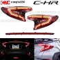 (ประกัน1ปี) ชุดแต่งไฟท้าย TOYOTA CHR ไฟตูดเป็ด LED SEQUENTIAL + WELCOME LIGHT ไฟแต่ง หล่อมาก ปลั๊กตรงรุ่น ไฟกันชนหลัง