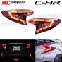 (ประกัน1ปี) ชุดแต่งไฟท้าย TOYOTA CHR ไฟตูดเป็ด LED SEQUENTIAL + WELCOME LIGHT ไฟแต่ง หล่อมาก ปลั๊กตรงรุ่น ไฟกันชนหลัง