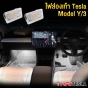 ไฟส่องเท้า TESLA MODEL Y , MODEL 3  FOOT LIGHT AMBIENT LAMP - สีฟ้า (2ชิ้น)