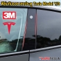 ฟิล์มสติกเกอร์ กันรอยเสาประตูTESLA MODEL Y (3M) สีดำ 1คู่ เสาคีย์การ์ด