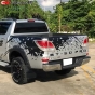 กันชนเสริมหลัง FORD RANGER / MAZDA BT50 PRO ปี 2012-2019 ทรงห้าง แบบโครเมี่ยม ตรงรุ่น แถมขากันชนและอุปกรณ์ติดตั้ง
