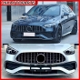 Gluzk หน้ากระจัง C-CLASS W206 ปี 2021-2023 C200 C250 GT-R AMG (ไม่รวมโลโก้ดาวกระจก) - แบบ มีรูกล้อง / ไม่มีรูกล้อง สีเงิน