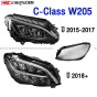  เลนส์ไฟหน้า BENZ C-CLASS W205 FACELIFT ปี 2018-2020 C180 C200 C220 C250 ฝาครอบเลนส์ไฟหน้า กรอบไฟหน้า