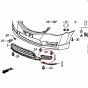 แผ่นปิดช่องลมไฟตัดหมอก พลาสติกปิดไฟสปอตไลท์ HONDA CIVIC FD 2009-2011