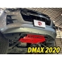 OUTLANDER กันแคร้ง สีแดง SKID PLATE แผ่นเหล็กใต้เครื่อง กันกระแทกใต้เครื่อง แผงใต้เครื่อง - TOYOTA REVO ปี 2015-2019