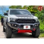 OUTLANDER กันแคร้ง สีแดง SKID PLATE แผ่นเหล็กใต้เครื่อง กันกระแทกใต้เครื่อง แผงใต้เครื่อง - TOYOTA REVO ปี 2015-2019