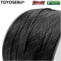 TOYOSEBU สายถักหุ้มสายไฟ ท่อสายไฟ ขยายได้ ไม่ผ่า ทนความร้อนสูง สีดำ 5-32mm. 
