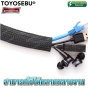 สายถักหุ้มสายไฟ ท่อสายไฟ ขยายได้ ไม่ผ่า ทนความร้อนสูง สีดำ 5-32mm. 
