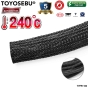 TOYOSEBU สายถักหุ้มสายไฟ ท่อสายไฟ ขยายได้ ไม่ผ่า ทนความร้อนสูง สีดำ 5-32mm. 