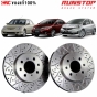 RUNSTOP จานเบรคหน้า เซาะร่อง HONDA CITY , JAZZ ปี 2008-2013 , CIVIC EK DIMENSION ปี 1996-2005 ลายก้างปลา เจาะรู ขนาด 262มิล - คู่หน้า (ราคาต่อคู่)
