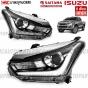 ISUZU-DMAX-2018-2019-SAITAMA-headlight-STEALTH-BLUE-POWER-with-chrome-trim-OEM-standard-Right