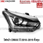 SAITAMA-headlight-ISUZU-DMAX-2018-2019-STEALTH-BLUE-POWER-with-chrome-trim-OEM-standard-Right
