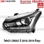 SAITAMA-headlight-ISUZU-DMAX-2018-2019-STEALTH-BLUE-POWER-with-chrome-trim-OEM-standard-Left
