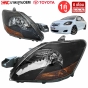 ไฟหน้า TOYOTA VIOS ปี 2007-2012 วีออส โคมดำ+ส้ม SMOKE - คู่ซ้ายขวา
