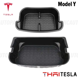 หลุมถาดเก็บของฝาท้าย TESLA MODEL Y ถาดหลุมหลัง 2ชิ้น