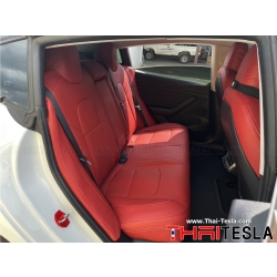 Tesla Seat Cover Leather ที่คลุมเบาะนั่ง M-3 ไวน์แดง