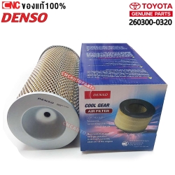 DENSO ไส้กรองอากาศ TOYOTA COMMUTER HIACE KDH ปี 2005-2013 เบนซิน 2TR-FE รหัสอะไหล่แท้ 17801-75010 (รหัสสินค้า 260300-0320) ของแท้