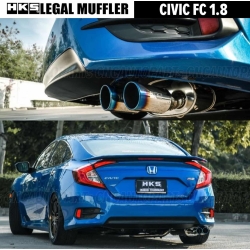 HKS ท่อไอเสีย HONDA CIVIC FC เครื่อง 1.8 ปี 2016-2020 รุ่น LEGAL TI พักกลาง+พักปลาย TITANIUM ของแท้ ตรงรุ่น