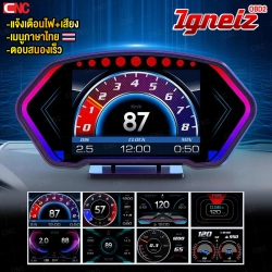 1. IGNEIZ OBD2 สมาร์ทเกจ จอใหญ่ 6 นิ้ว Smart Gauge Digital Meter/Display + G-Force + Slope เมนูภาษาไทย รุ่นใหม่ล่าสุด
