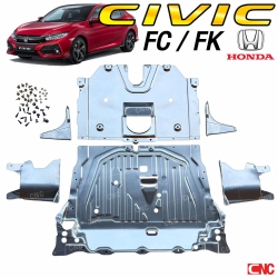 อลูมิเนียมใต้เครื่อง HONDA CIVIC FC FK ปี 2016-2020 แผ่นปิดใต้เครื่อง Under-guard ใช้แทน พลาสติกใต้เครื่อง รหัส 74110-TEA-T00
