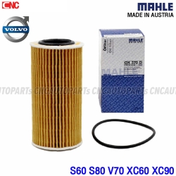 MAHLE ไส้กรองน้ำมันเครื่อง VOLVO S60 S80 V70 XC60 XC90 เครื่อง B5244 D5244 B5254 D5254 (2.4, 2.5) รหัส OX370D 30757157 HU 719/8 X