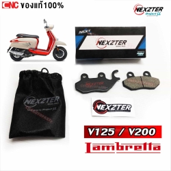 NEXZTER ผ้าเบรคหน้า LAMBRETTA V125,V200 / GPX DRONE ของแท้ เบรคอย่างดี