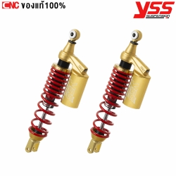 YSS-G-SERIES-SMOOTH-rear-shock-PCX-160-2021-2023-365mm-adjustable-gold-cylinder-red-spring
